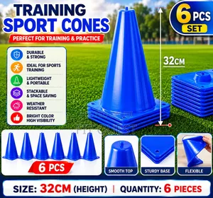 6 Pieces Sports Training Cones Football Agility Marker Set 32cm