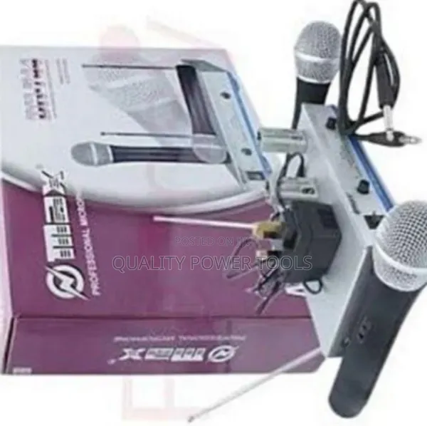Omax Max Dual Channel Uhf Wireless Microphone System-Dh-744