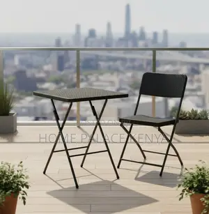 Plastic Table: Portable Plastic Rattan Style Square Foldable Table
