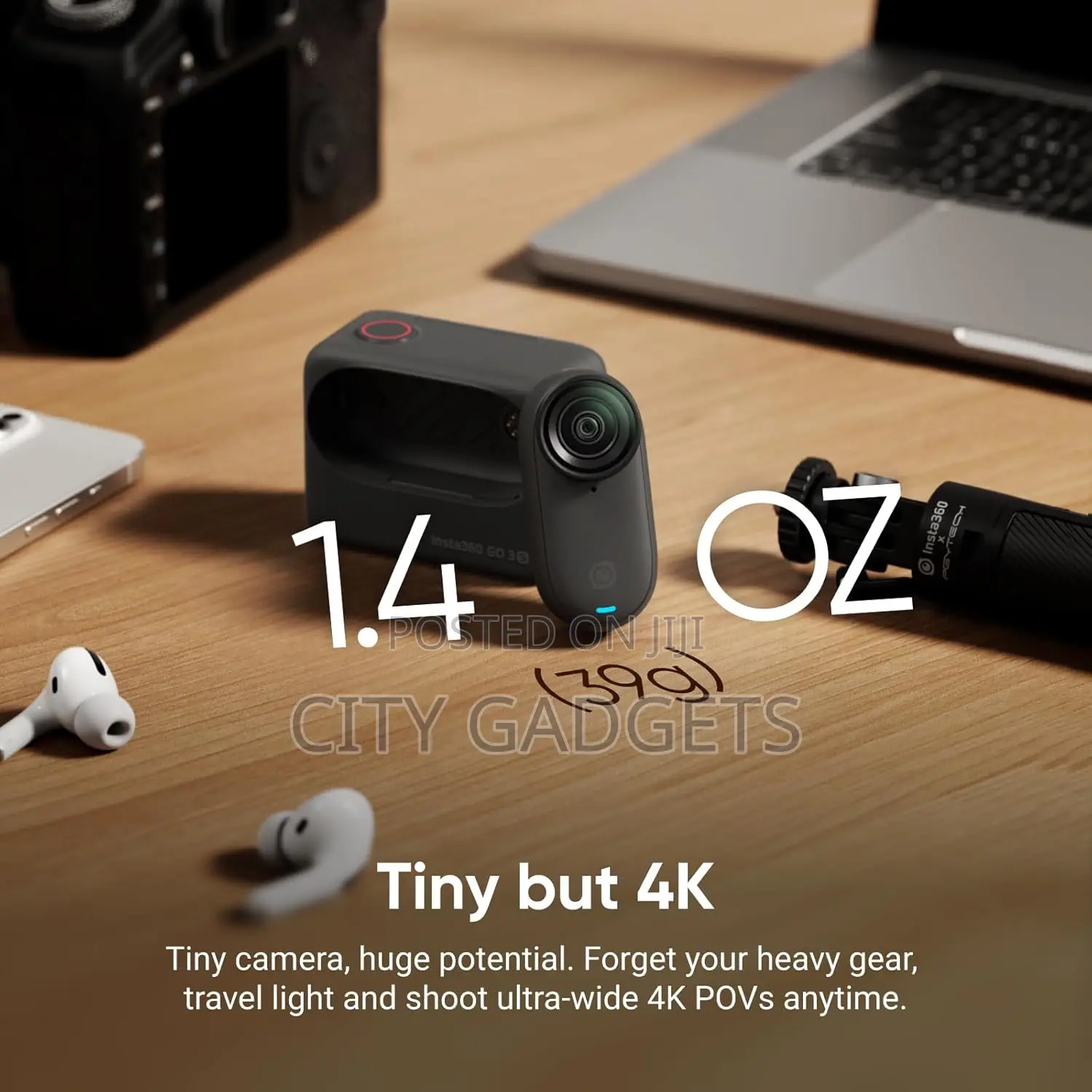 Insta360 Go 3s - 128 Gb Black Tiny Portable Vlogging Camera