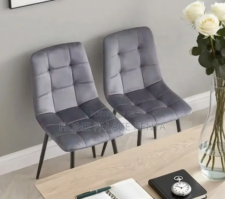 Dining Chair: Nordic Luxury Velvet Dining Chair With Metal Legs
