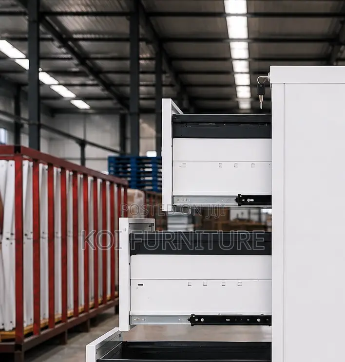 Office Cabinet; 4-Drawer Steel Filing Secure Cabinet