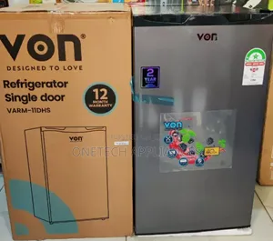 Von 90l Single Door Refrigerator Top Mounted Freezer - Silver Finish