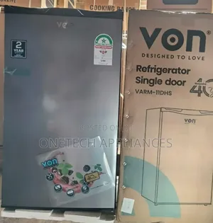 Von 90l Single Door Refrigerator - Dark Silver, Meta