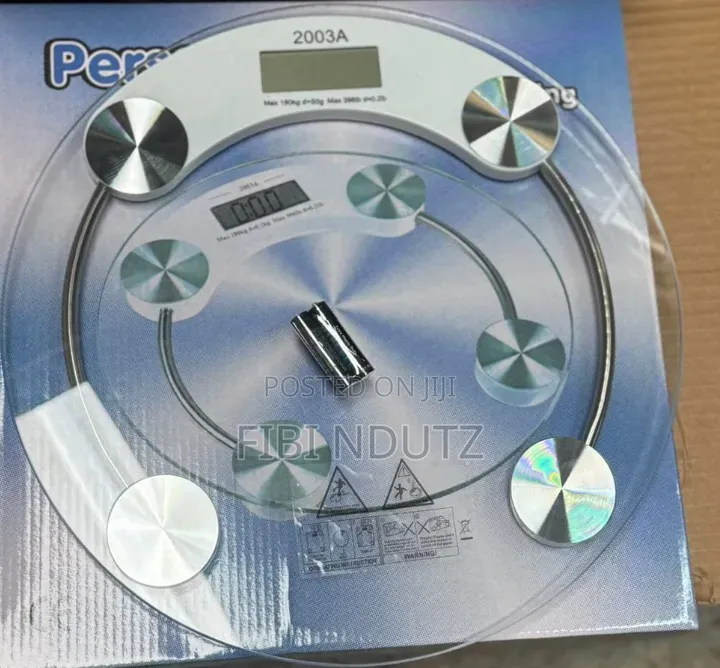 Round Shaped Personal Bathroom Body Scale/Clear Glass Bathroom Scale