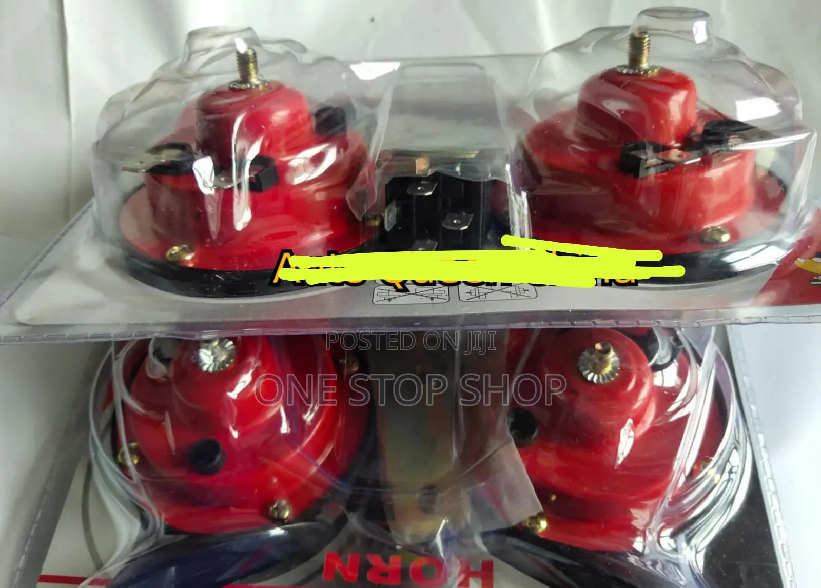 12v Universal Red Type Rdui Snail Horn Kit With Peugout Sound