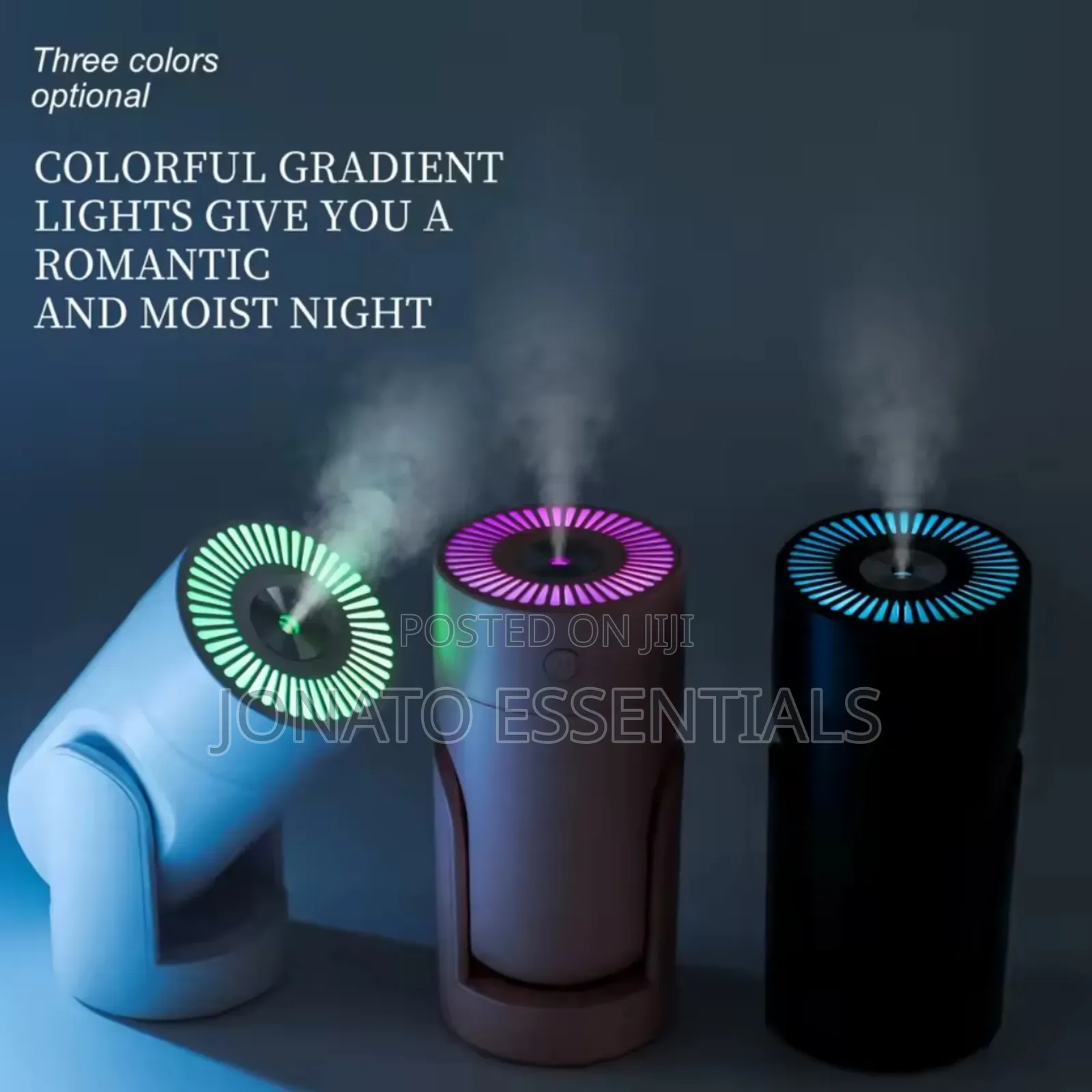 Portable Mini Usb Humidifier With 7 Led Lights Adjustable Angle