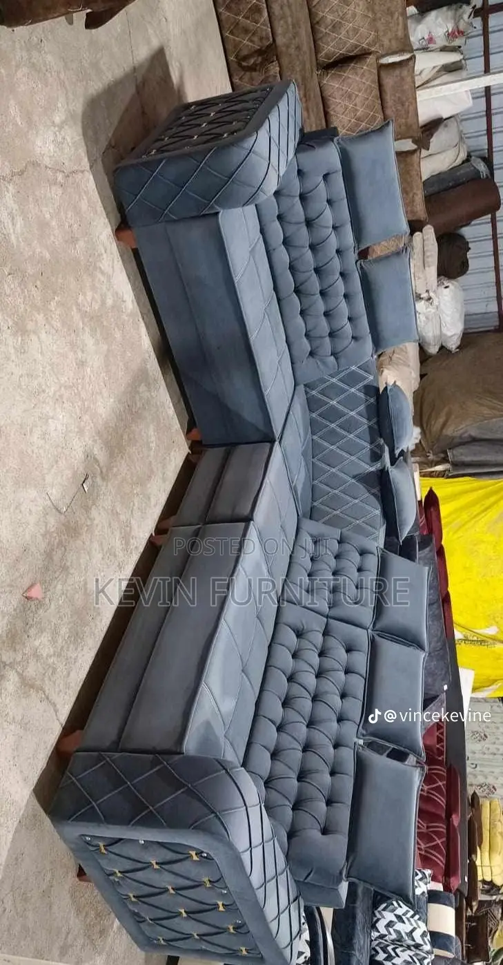 Brown L Sofa Seat