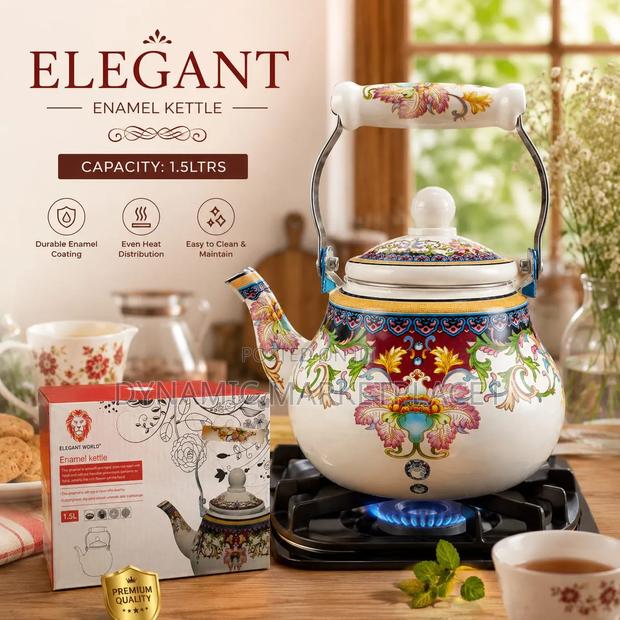 Elegant Enamel Kettle