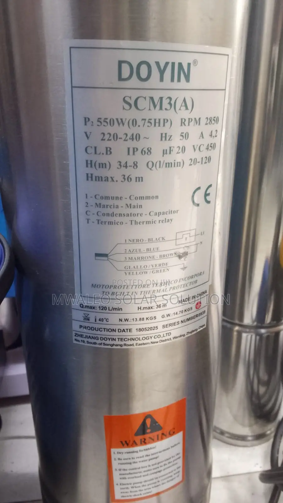 Doyin 0.75hp (550w)
