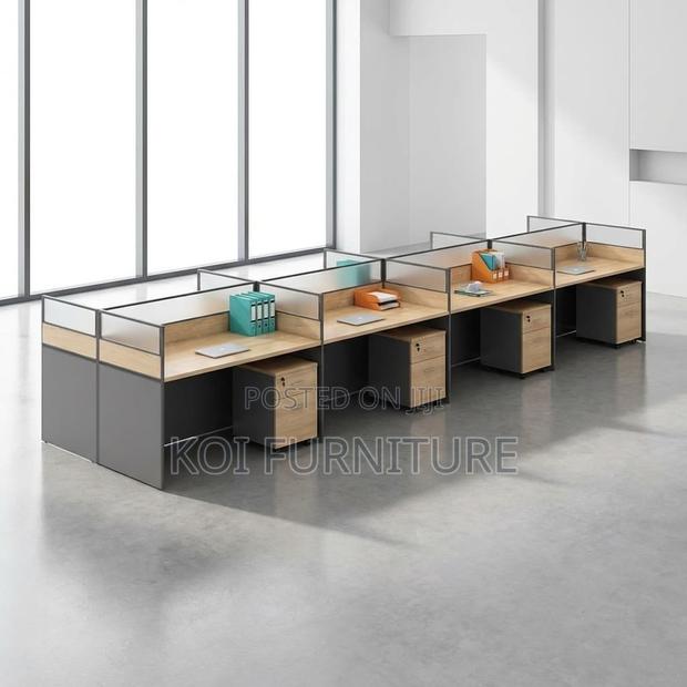 Office Workstation; Eight Users MDF Made Office Workstations - thumbnail 2