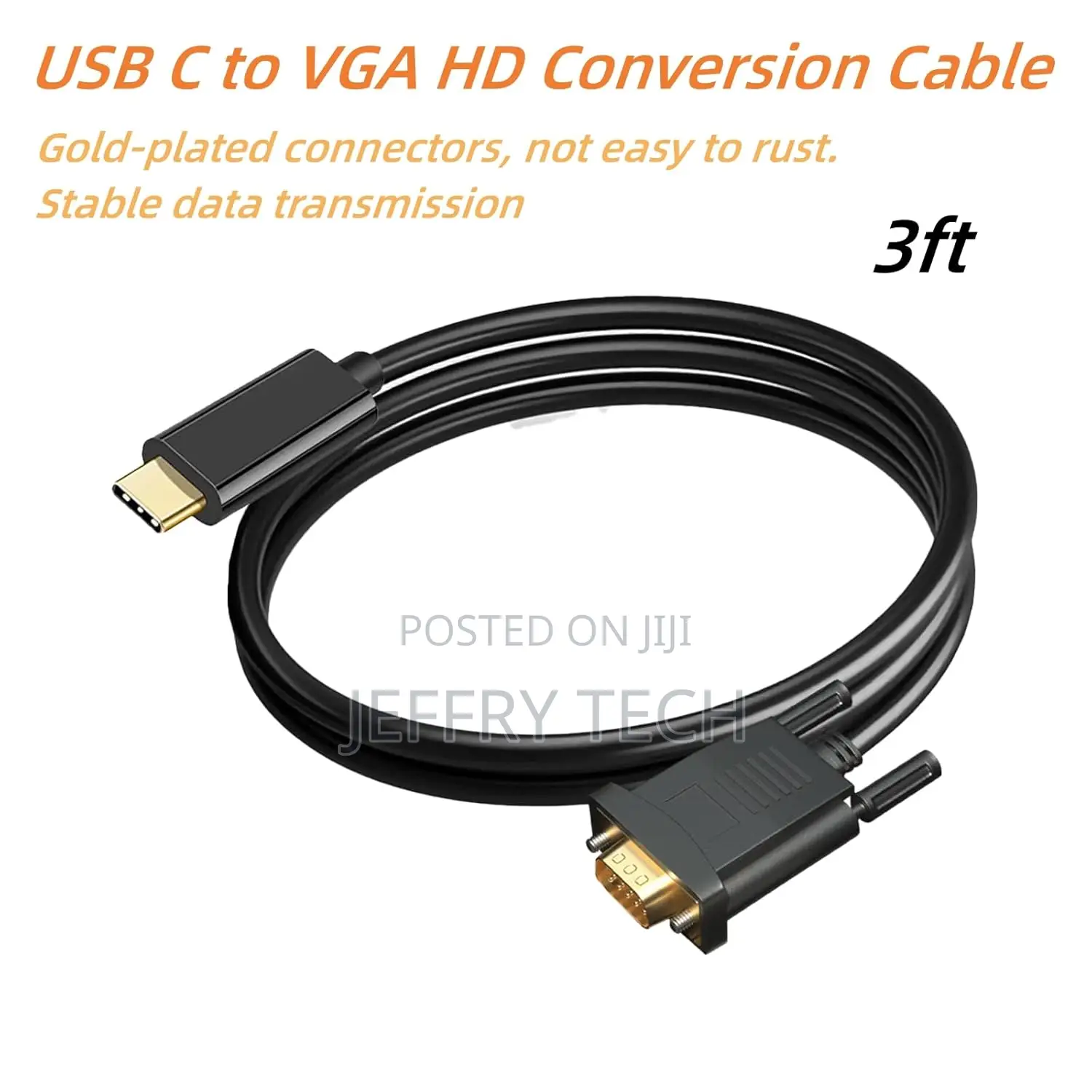 Usb C to Vga Cable 3ft, Vga to Usb C Cable for Monitor, Compatible Wit