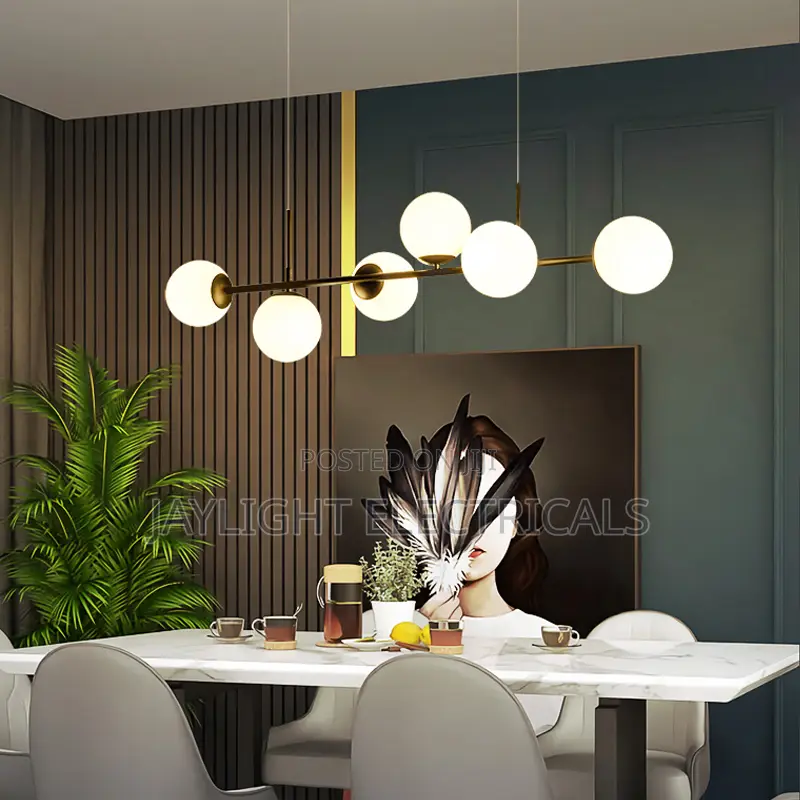 Dining Room Glass Ball Pendant Light 6 Ball Light