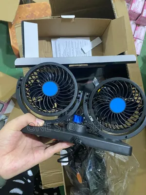 Portable Dual Head Car Mini Fan Designed Dashboard Cooling