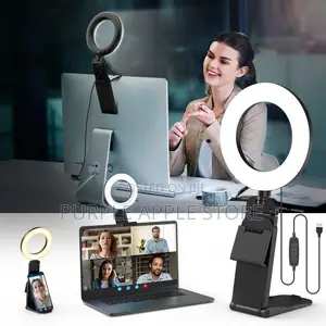 5′′ Ring Light With Multi-Functional Stand for Zoom, Phone Monitor