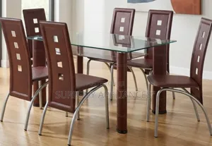 6-Seater Glass Dining Set