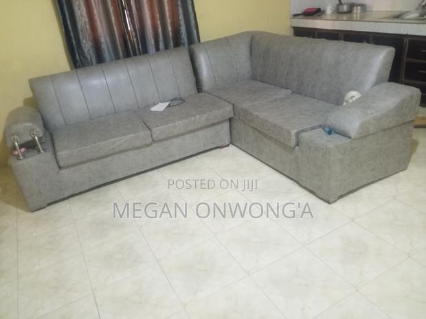 Leather L Couch - main view