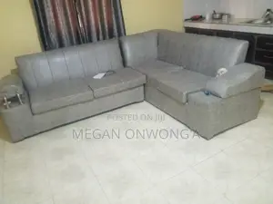 Leather L Couch