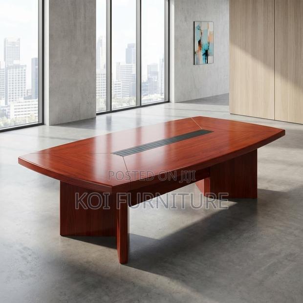 Office Table : Mahogany-Finished MDF Laminate Conference Table - thumbnail 2