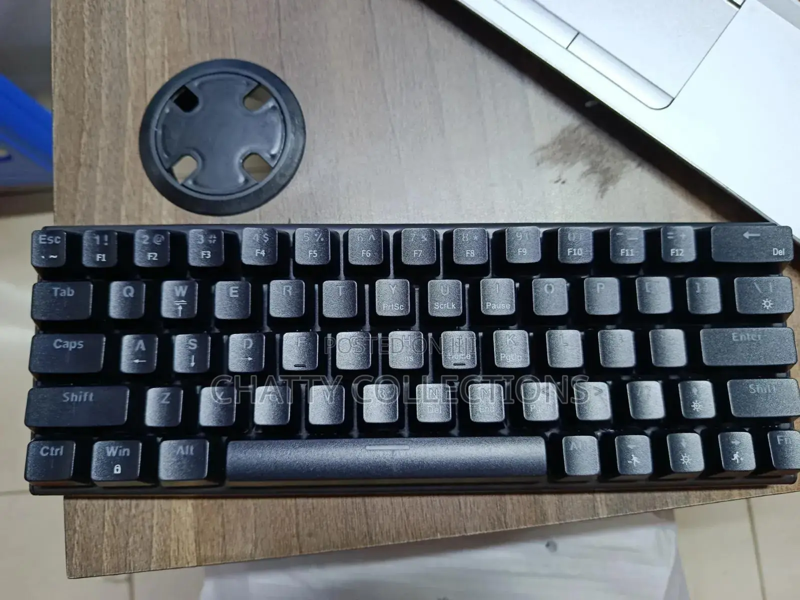 Plain Black Mk60 RGB Gaming Mechanical Keyboard With Type C Cable