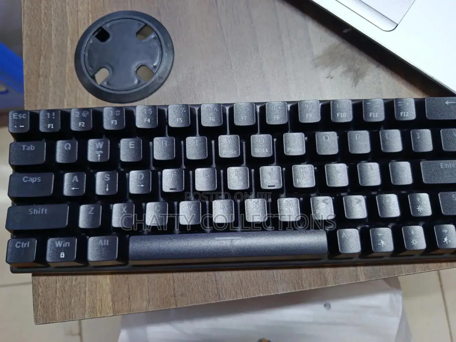 Plain Black Mk60 RGB Gaming Mechanical Keyboard With Type C Cable