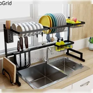 Quality Over the Sink Dish Drying Rack, Black 