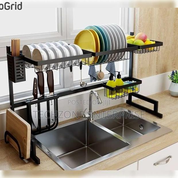 Quality Over the Sink Dish Drying Rack, Black 