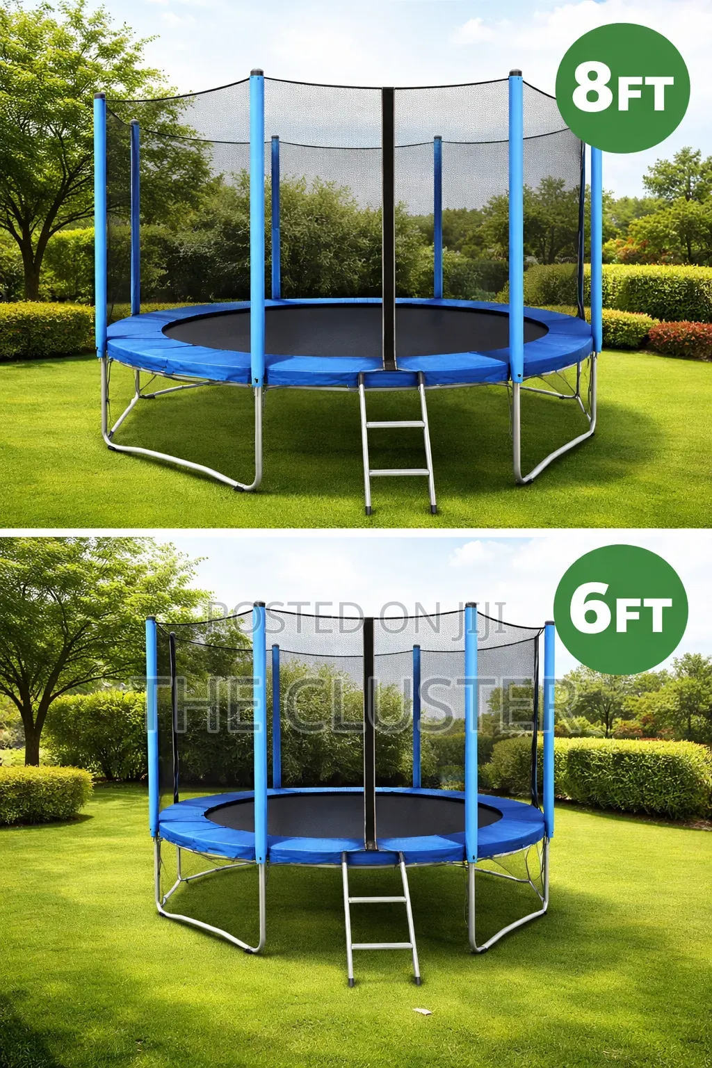 Indoor Trampoline With Safety Net Stepping Ladder