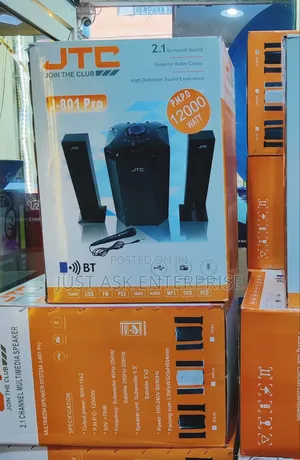 2.1 JTC J-801 Mtungi + Microphone Sound System - 90w, 15w*2 Subwoofer