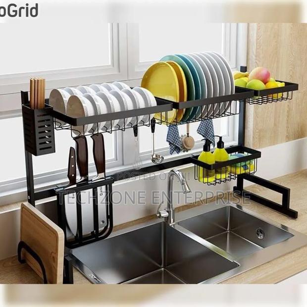 Over the Sink One Tier Dish Drying Rack 