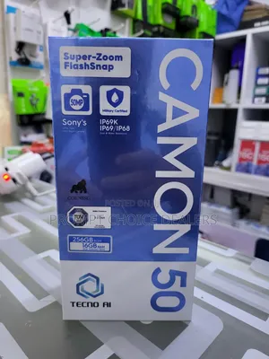 New Tecno Camon 50 256 GB Black