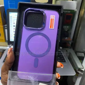 iPhone 15 Pro Max Magnetic Clear Case With Magsafe Purple