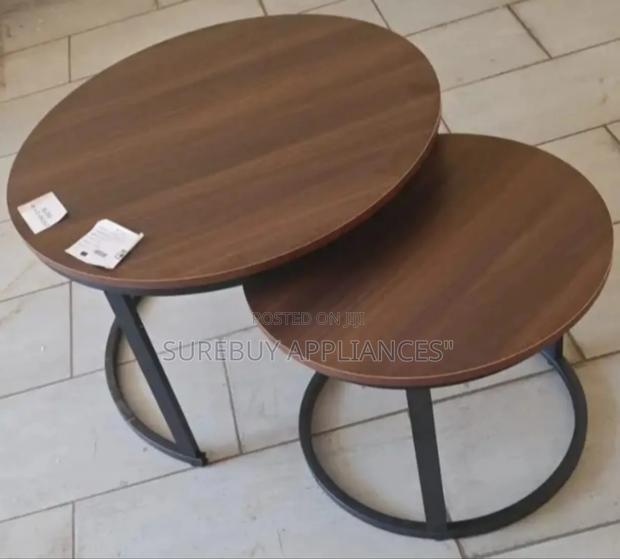 Wooden Nesting Coffee Table Marble Effect (Mdf) - main view
