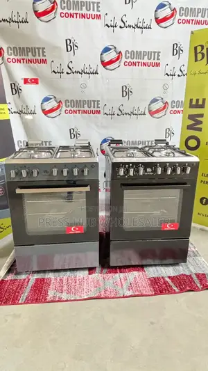 BJS Standing Cookers 60x60cm 3 Gas Burners and 1 Electric Hot Plate.