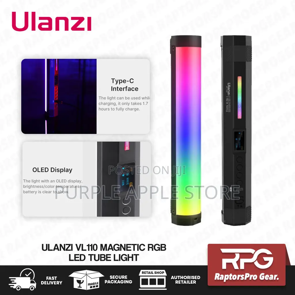 Ulanzi Vl110 Magnetic RGB Led Tube Light