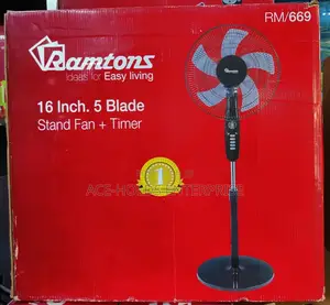 Ramtons 16" Stand Fan With Remote - Rm669