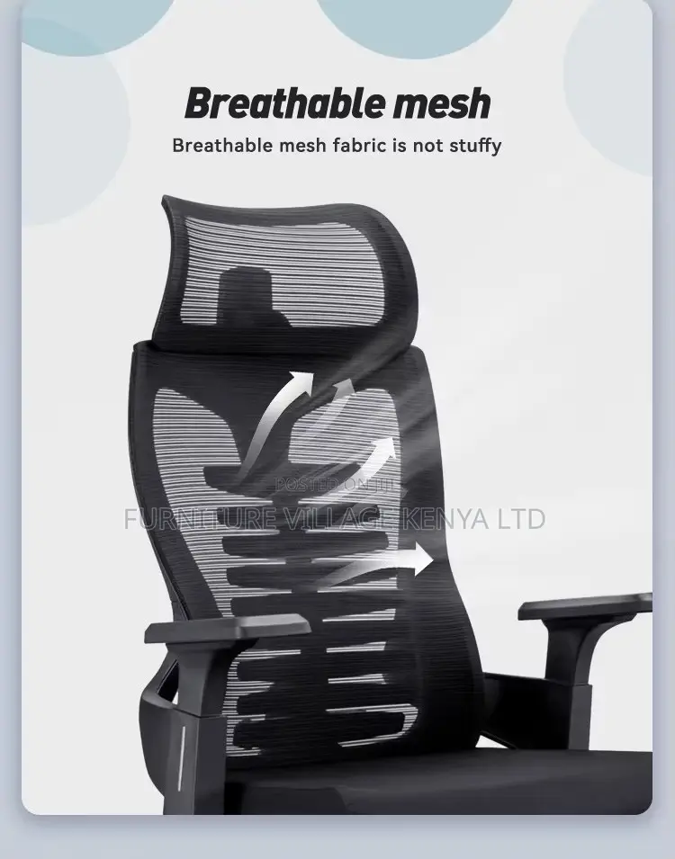 Ergonomic Study Mesh Seat.