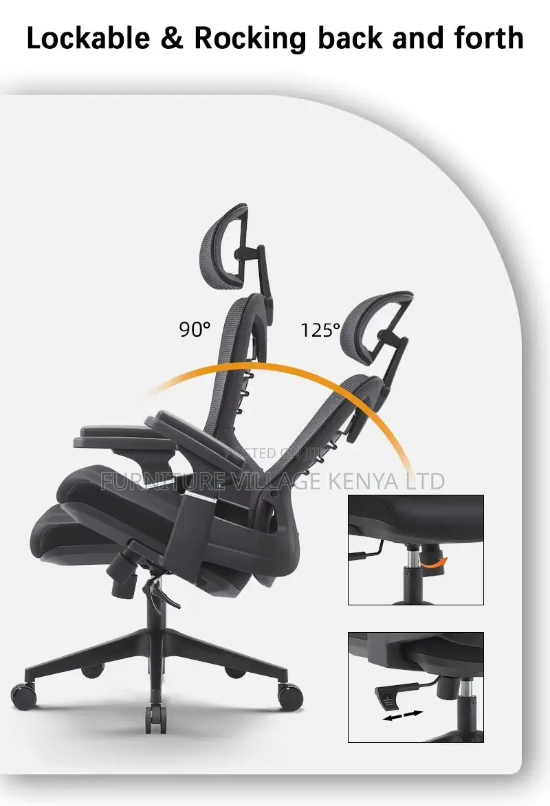 Ergonomic Study Mesh Seat.