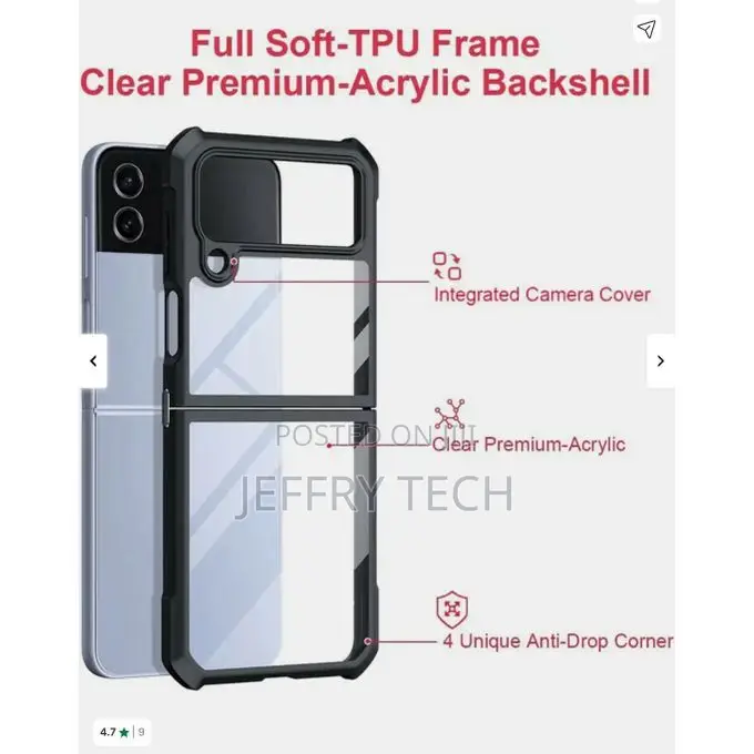 Samsung Galaxy Z Flip 3, Bumper Hard Pc Exclusive - Transparent Ba