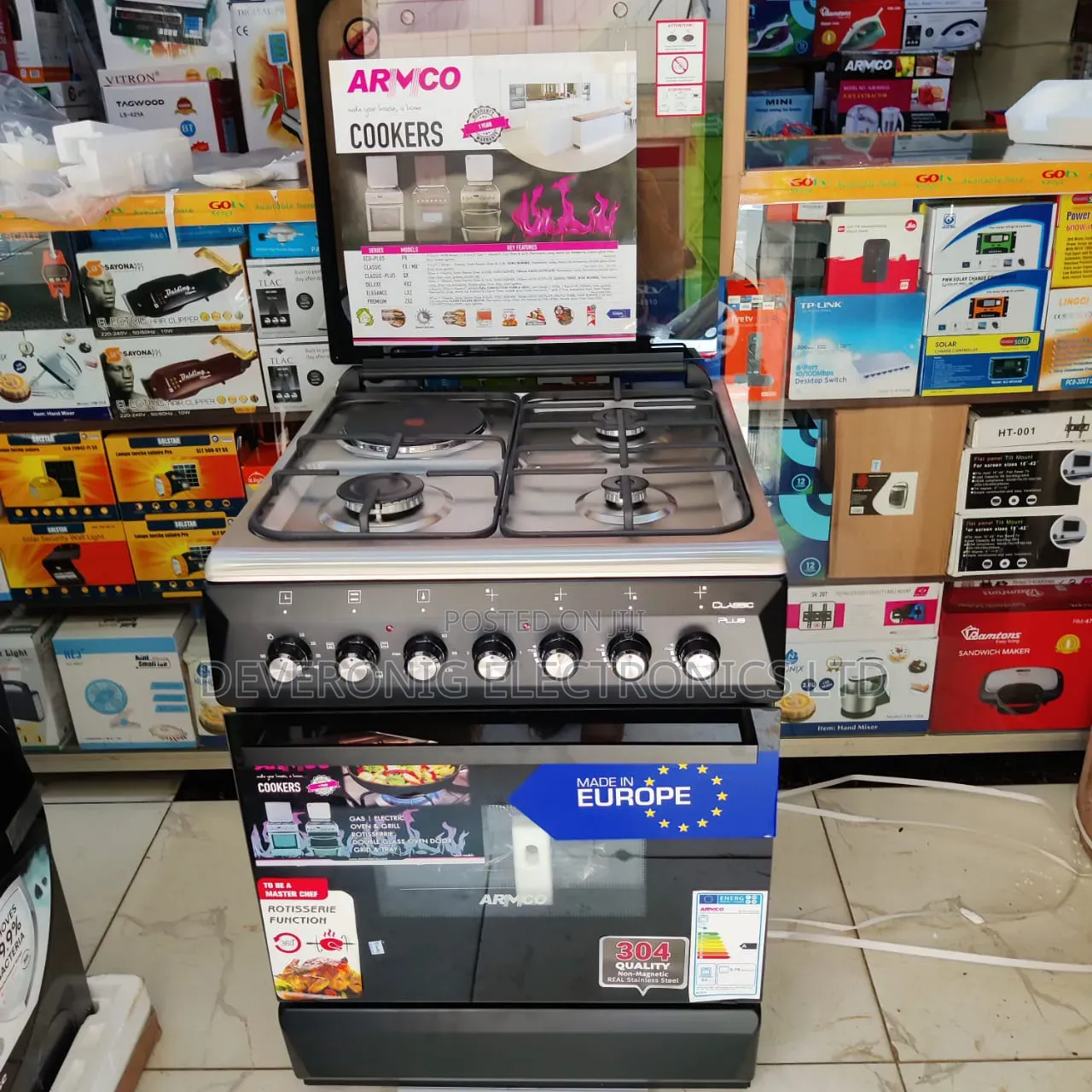 *Armco 60cmx60cm. 3gas+1electric.