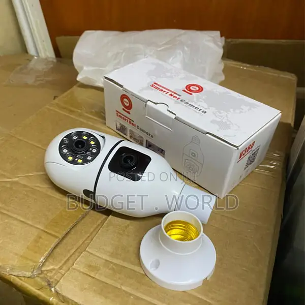 Smart Dual Lens Bulb Camera Wifi Security Camera With Motion Detection