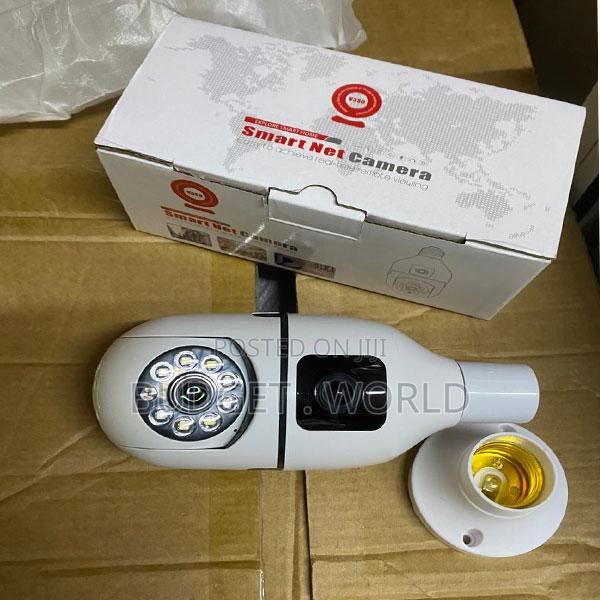 2mp Dual Lens Wireless Bulb Camera With Two-Way Audio Night Vision