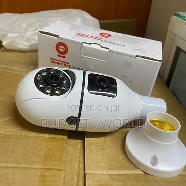 Wireless Dual Lens Camera Bulb With 360° Monitoring and Mobile App Con