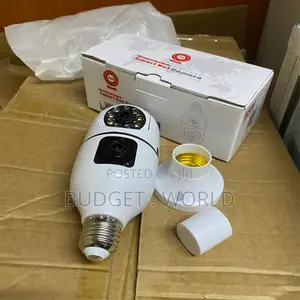 Dual Lens Wireless Security Camera Bulb With Real-Time Motion Alerts