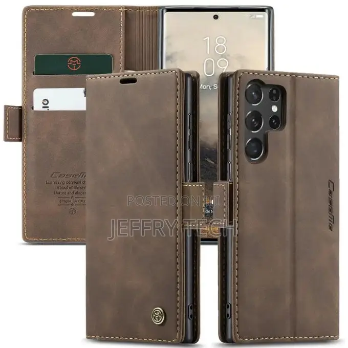 Case for Samsung Galaxy S24ultra Retro Pu Leather Wallet Card Slots Fl