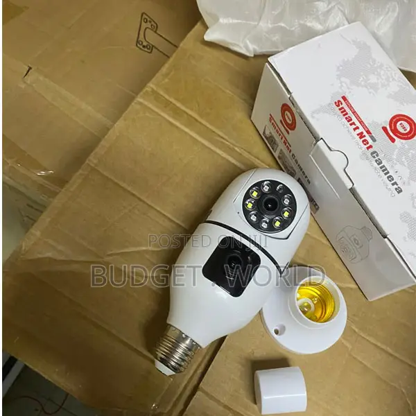 Hd Dual Lens Wireless Bulb Camera With Remote Smartphone Viewing