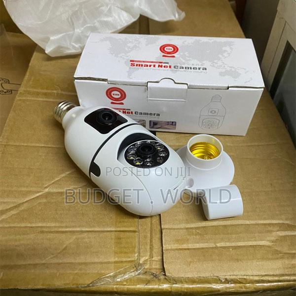 Wifi Dual Lens Surveillance Bulb Camera With Real-Time Security Alerts