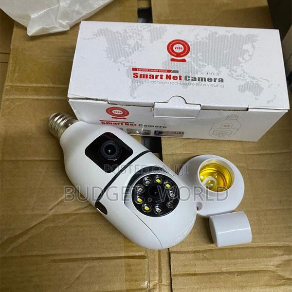 Dual Lens 2mp Wireless Security Bulb Camera With Wide-Angle Coverage