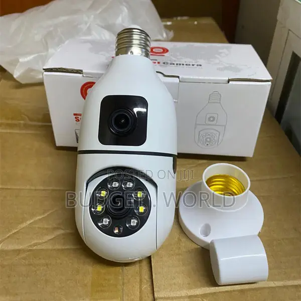 Dual Lens Wifi Bulb Camera 2mp Hd – Wireless Smart Security Camera Fo