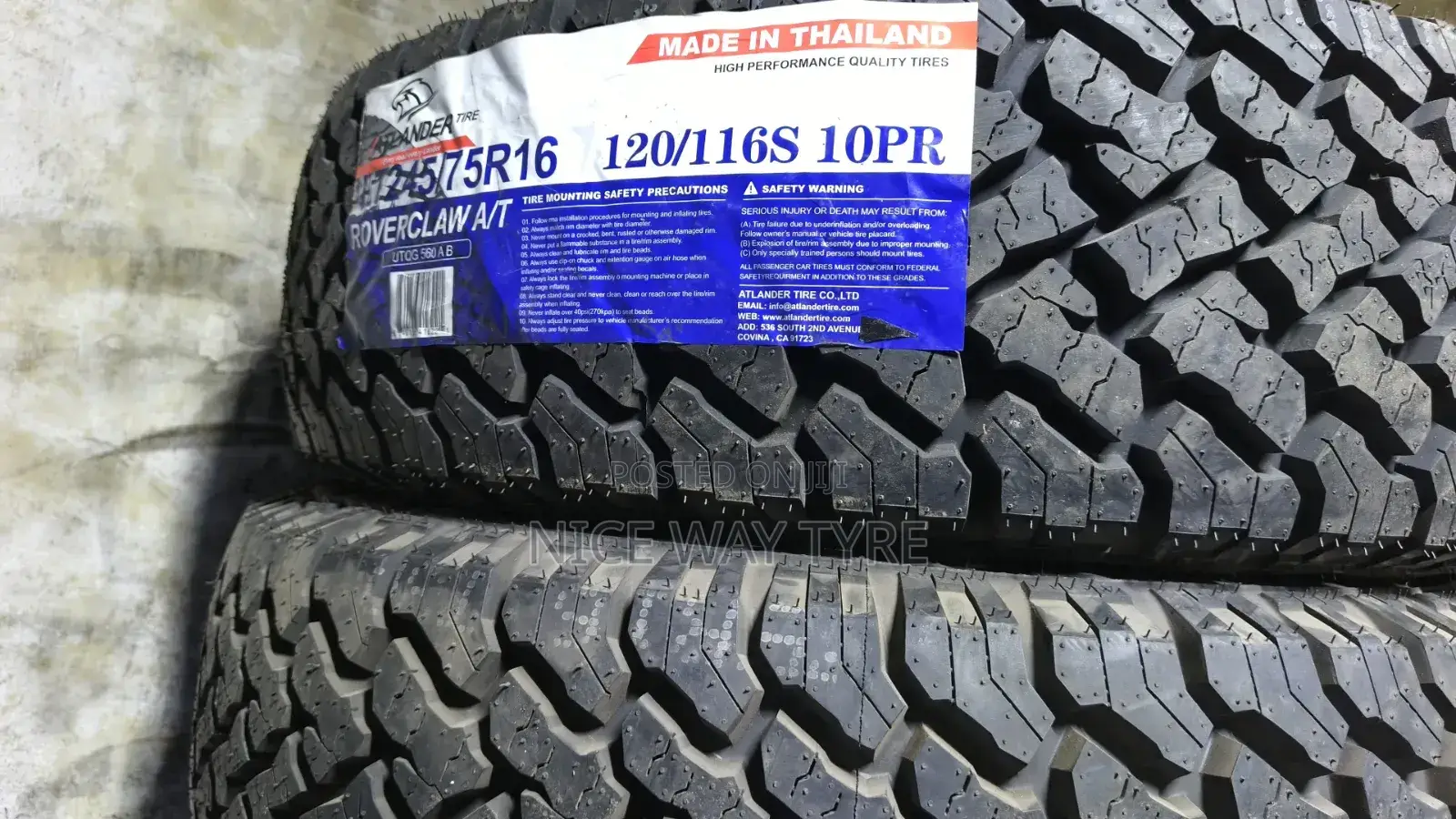 245/75r16 Atlander Thailand a/T